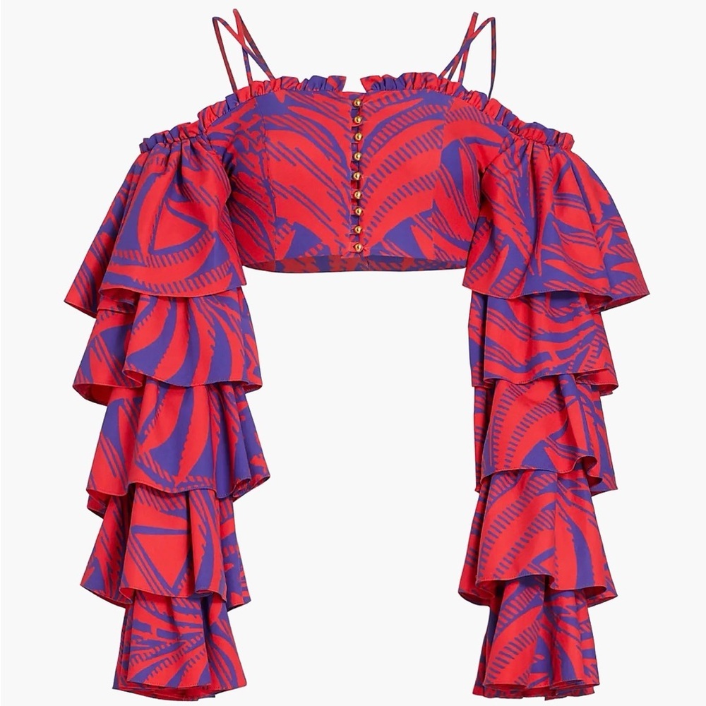 Claude Kameni Off the Shoulder Crop Top